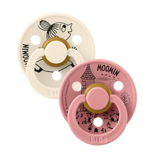 2 бр. Биберони BIBS x Moomin COLOUR Ivory & Dusty Pink