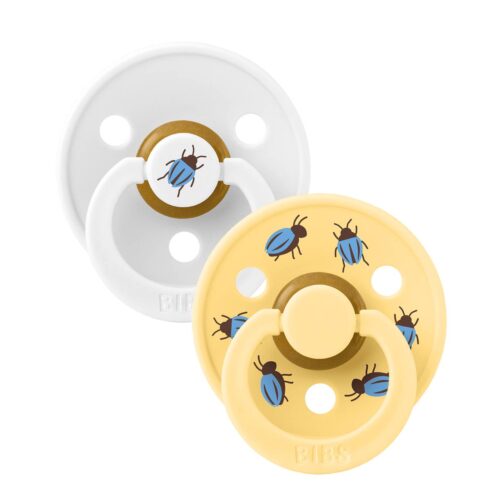 2 бр. Биберони BIBS x Studio COLOUR Beetle White & Pale Butter